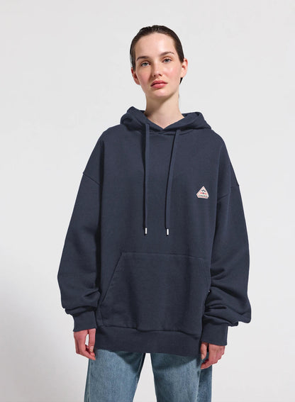 Unisex organic cotton hoodie Pyrenex Journey navy blue