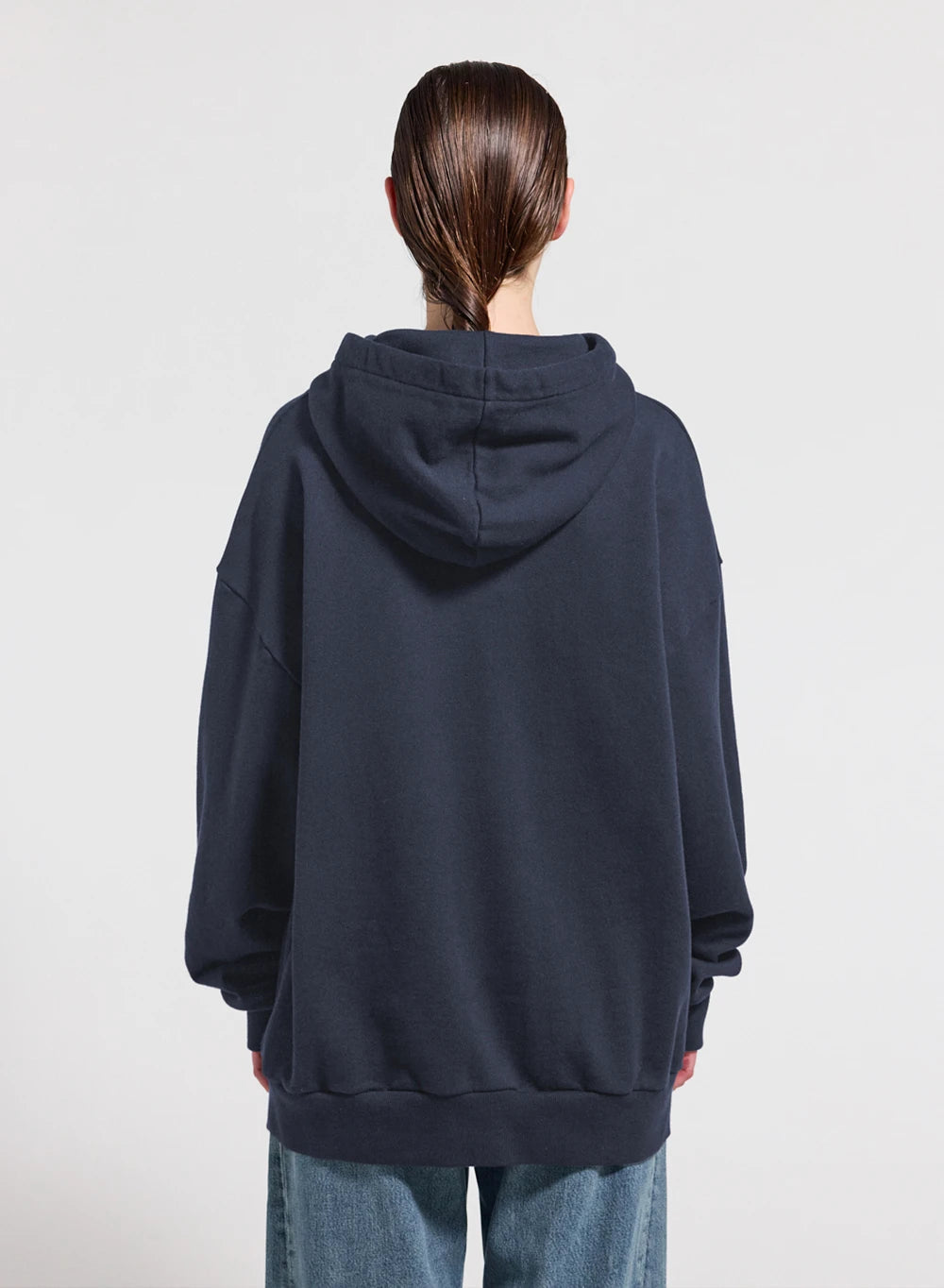 Unisex organic cotton hoodie Pyrenex Journey navy blue
