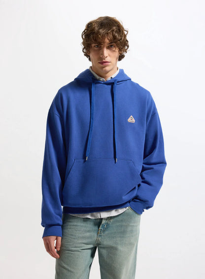 Pyrenex Journey unisex organic cotton hooded sweatshirt in electric blue