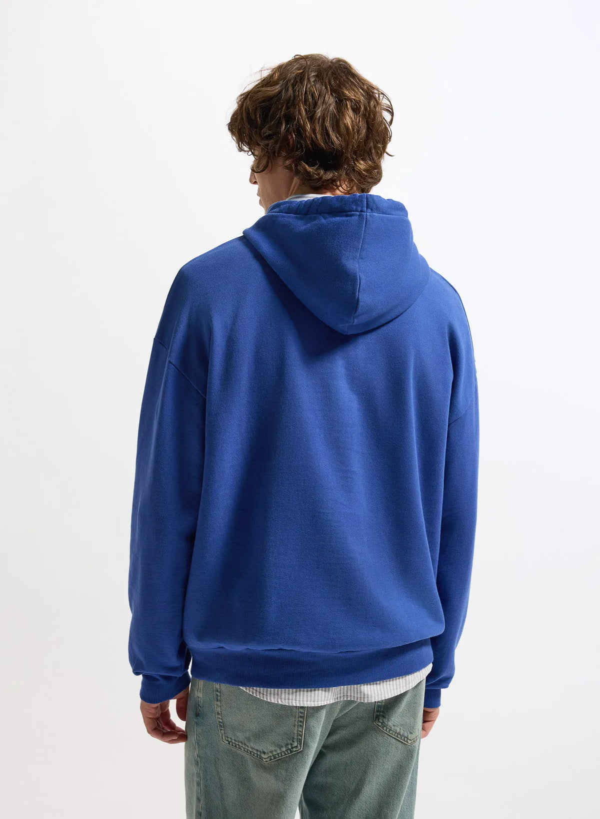 Pyrenex Journey unisex organic cotton hooded sweatshirt in electric blue