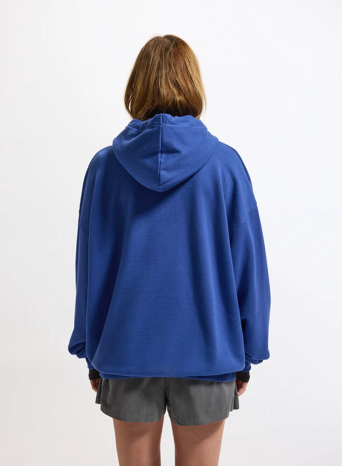 Pyrenex Journey unisex organic cotton hooded sweatshirt in electric blue
