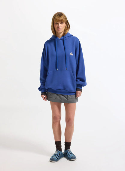 Pyrenex Journey unisex organic cotton hooded sweatshirt in electric blue