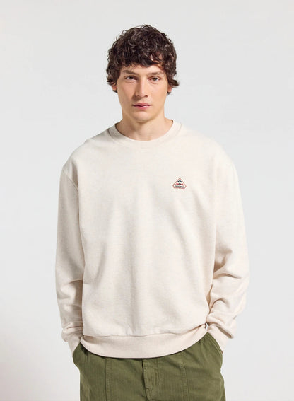 Pyrenex Phase cream unisex round-neck sweatshirt in organic cotton