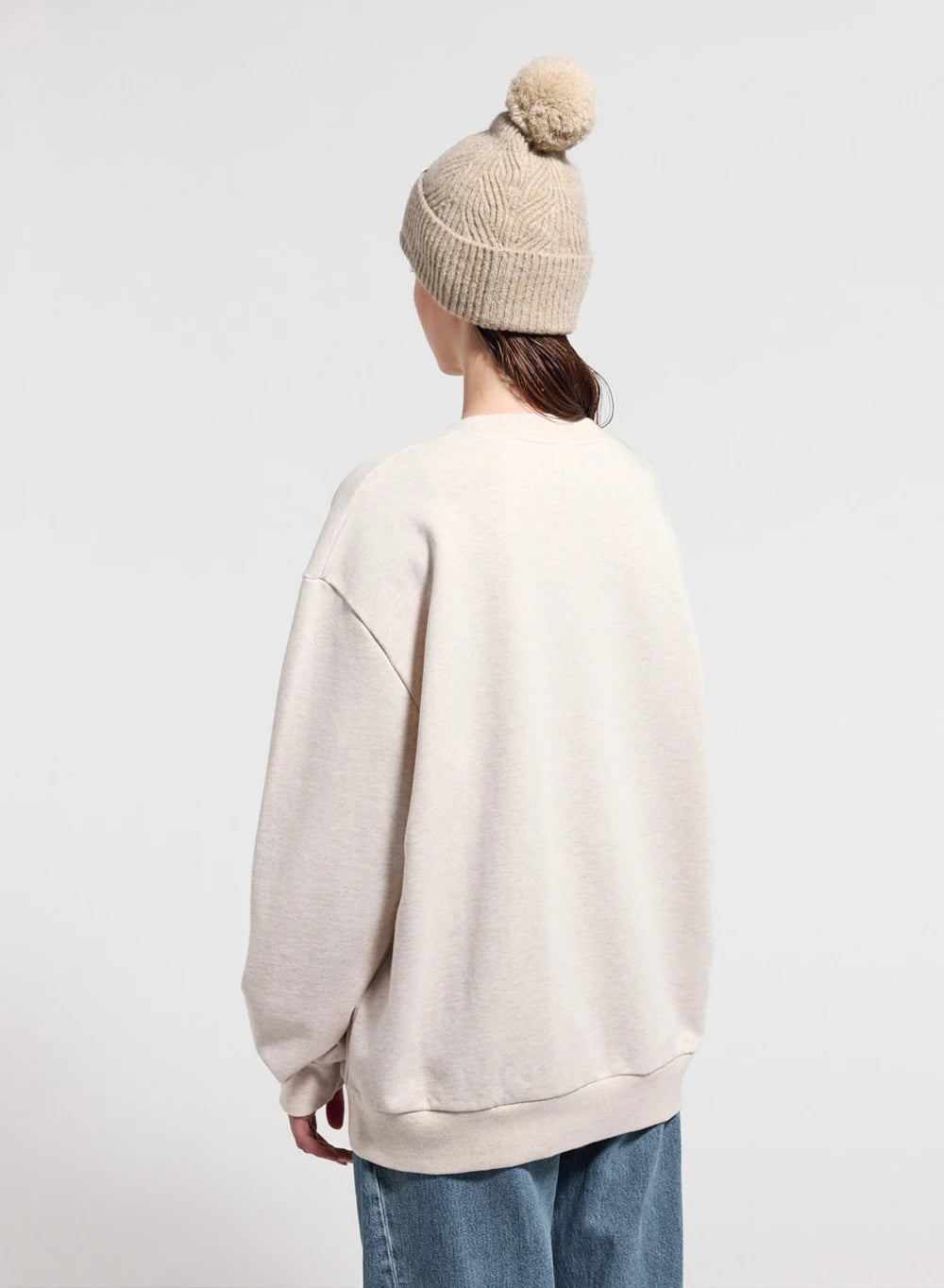 Pyrenex Phase cream unisex round-neck sweatshirt in organic cotton