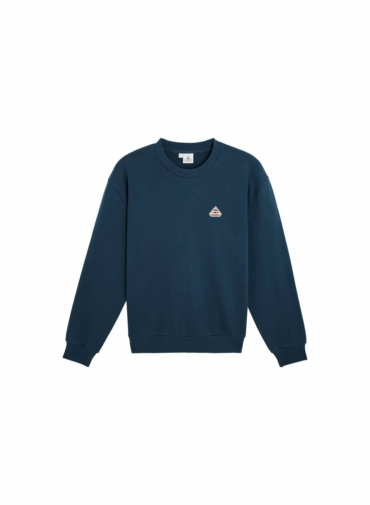 Unisex round-neck organic cotton sweatshirt Pyrenex Phase azure blue