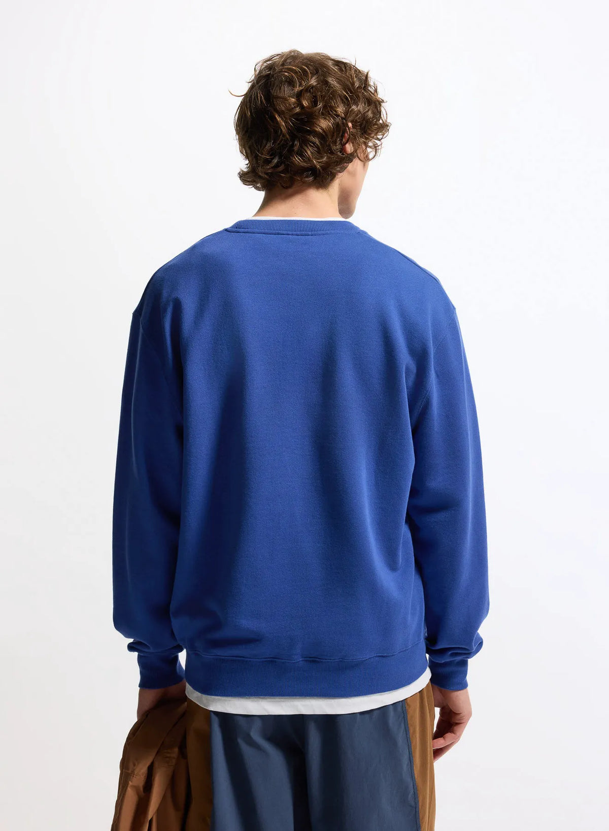 Pyrenex Phase unisex round-neck organic cotton sweatshirt in electric blue