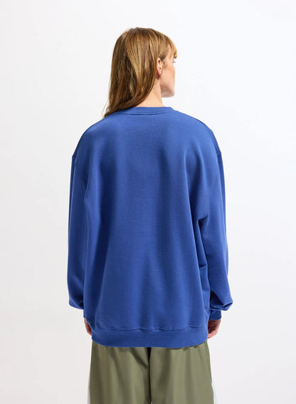 Pyrenex Phase unisex round-neck organic cotton sweatshirt in electric blue
