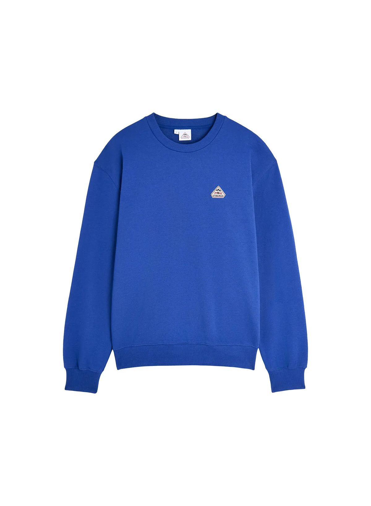 Pyrenex Phase unisex round-neck organic cotton sweatshirt in electric blue