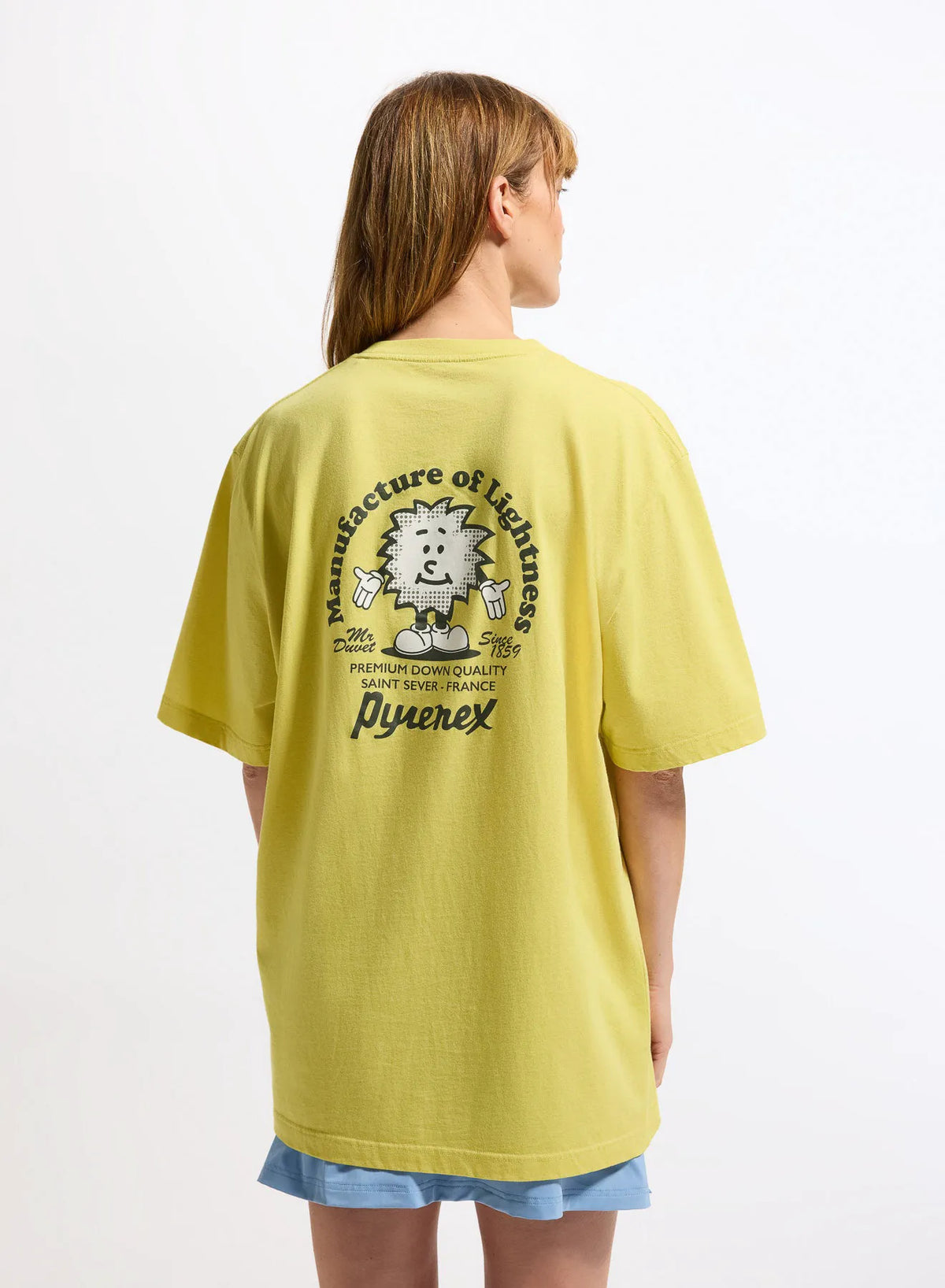 Pyrenex Mfg Tee unisex organic cotton T-shirt in yellow