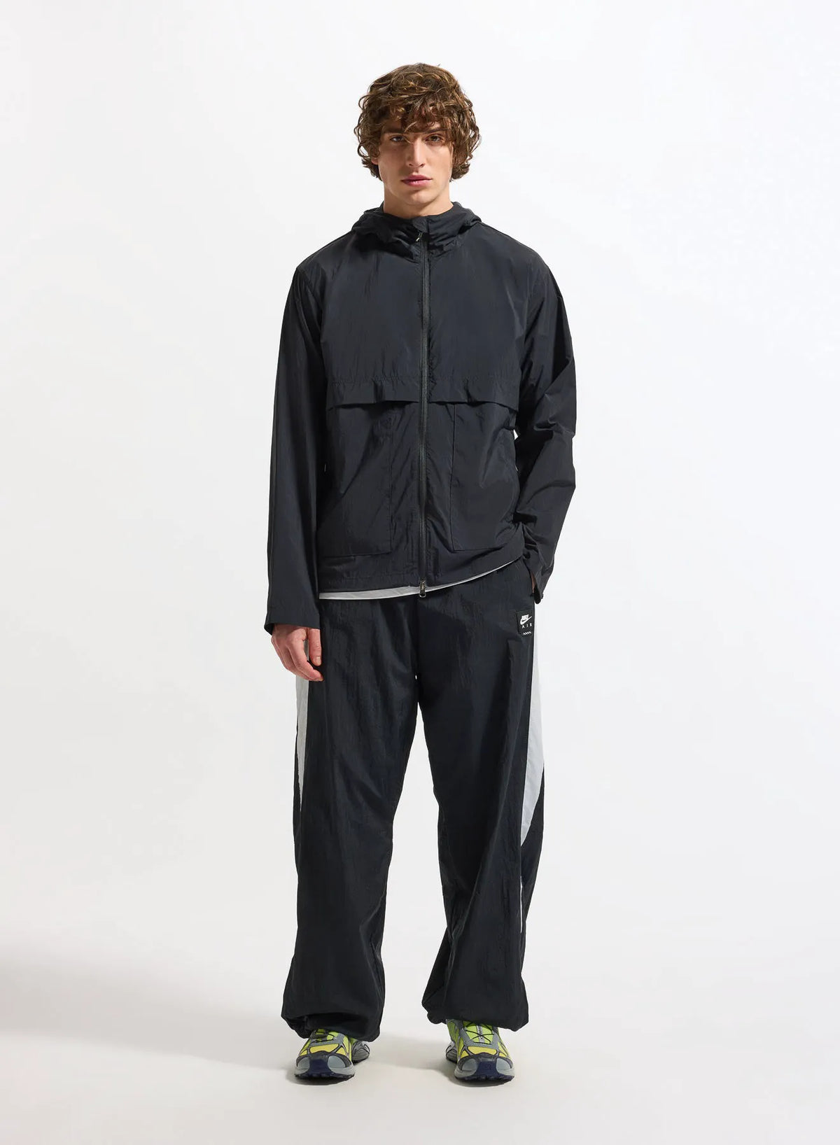 Pyrenex Soulere unisex hooded windbreaker black