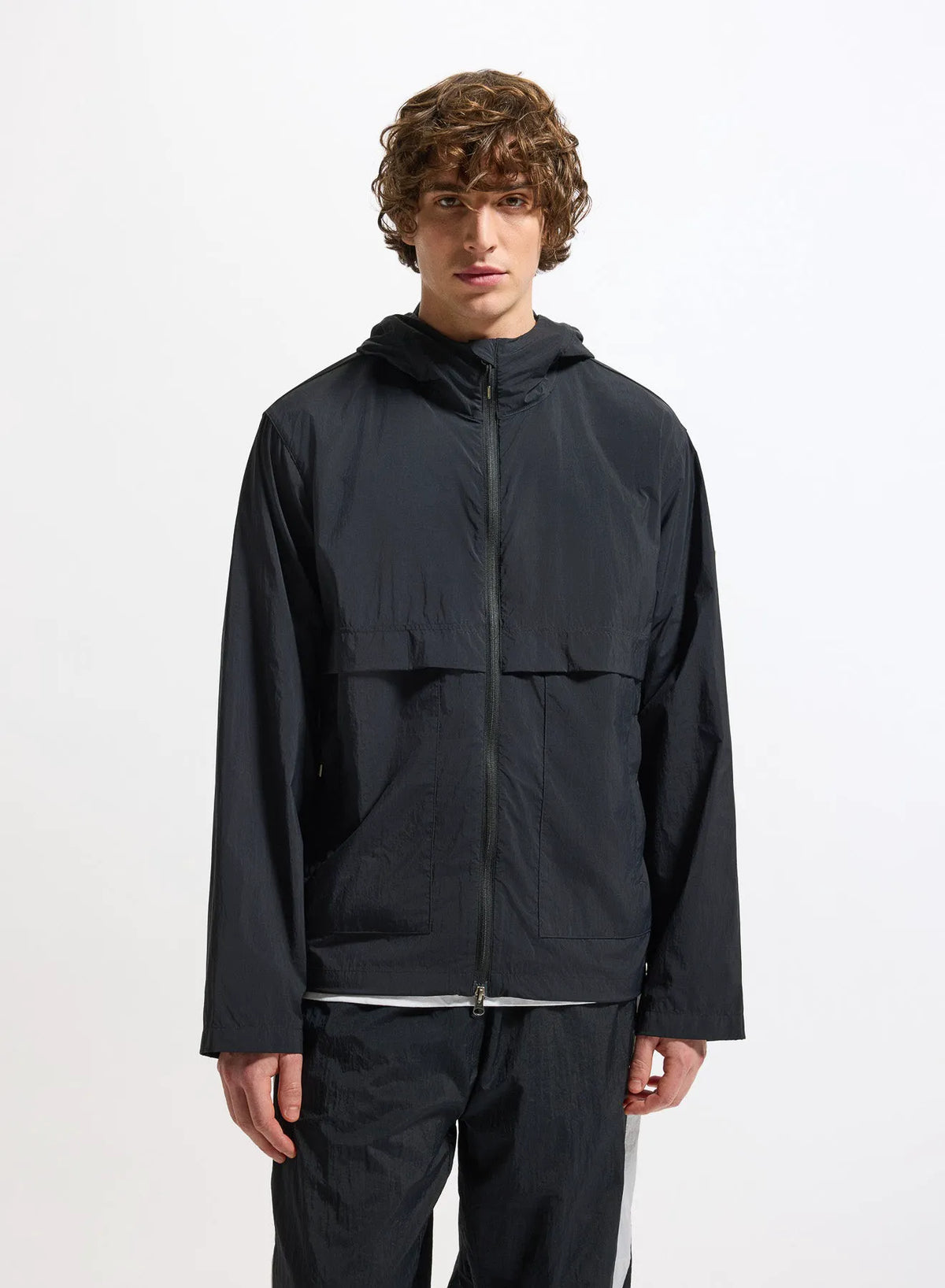 Pyrenex Soulere unisex hooded windbreaker black