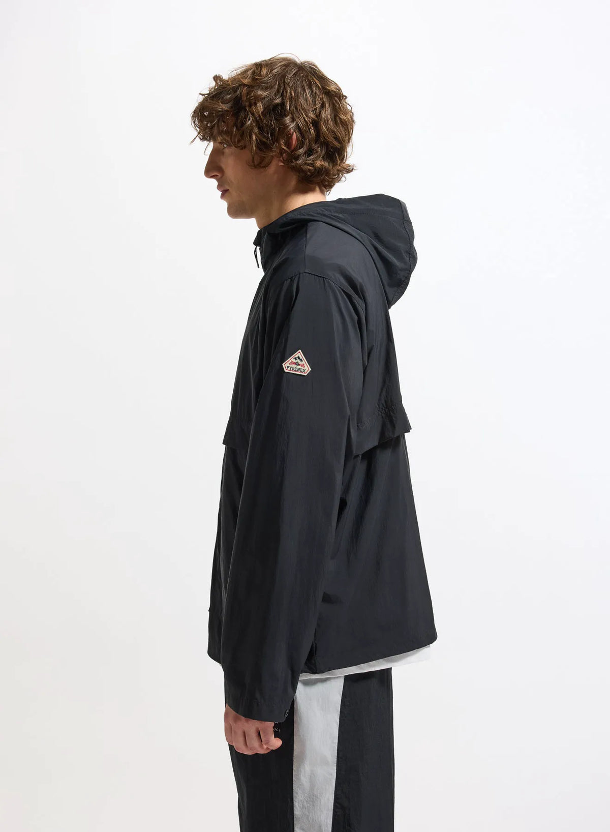 Pyrenex Soulere unisex hooded windbreaker black