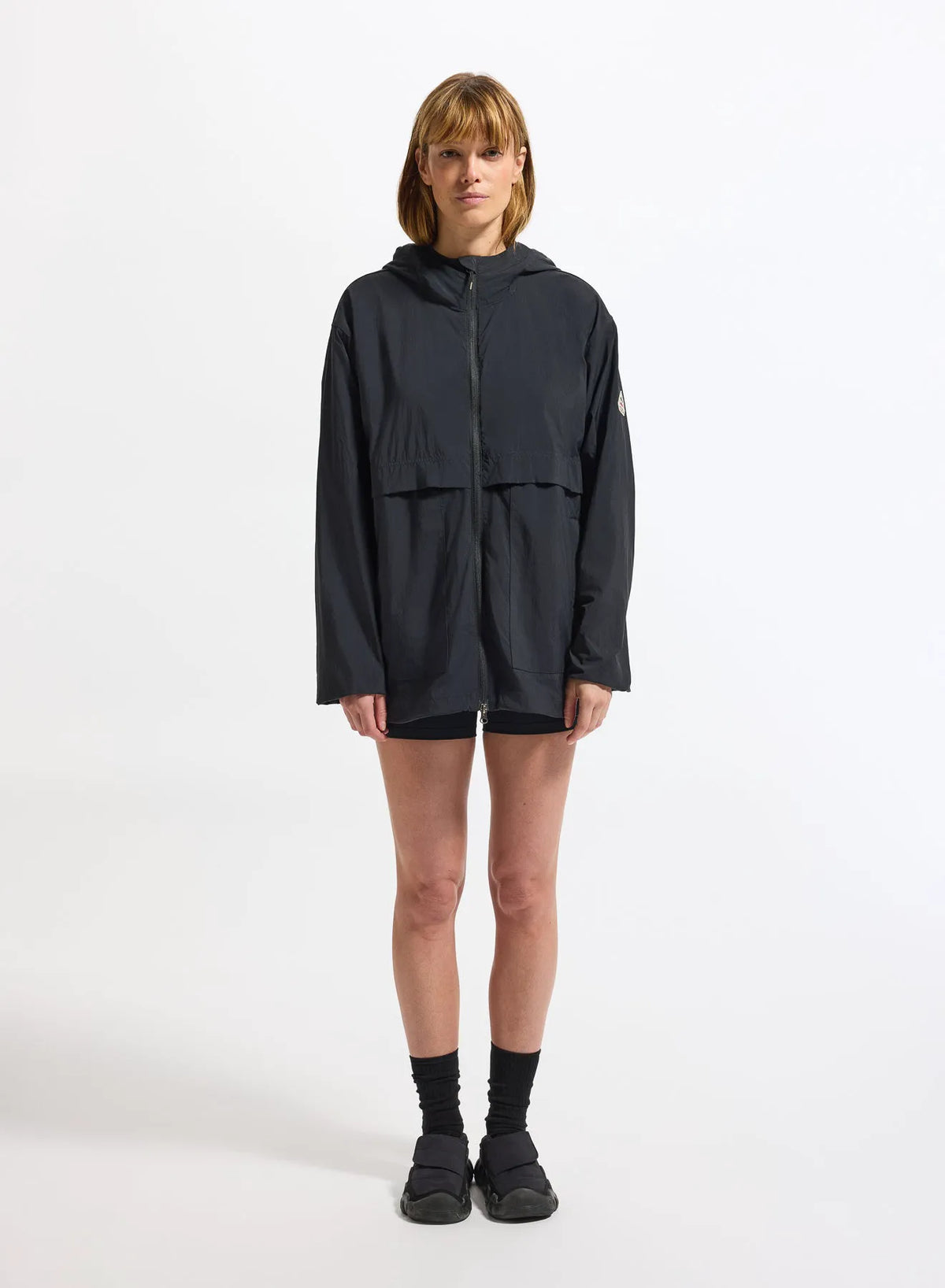 Pyrenex Soulere unisex hooded windbreaker black