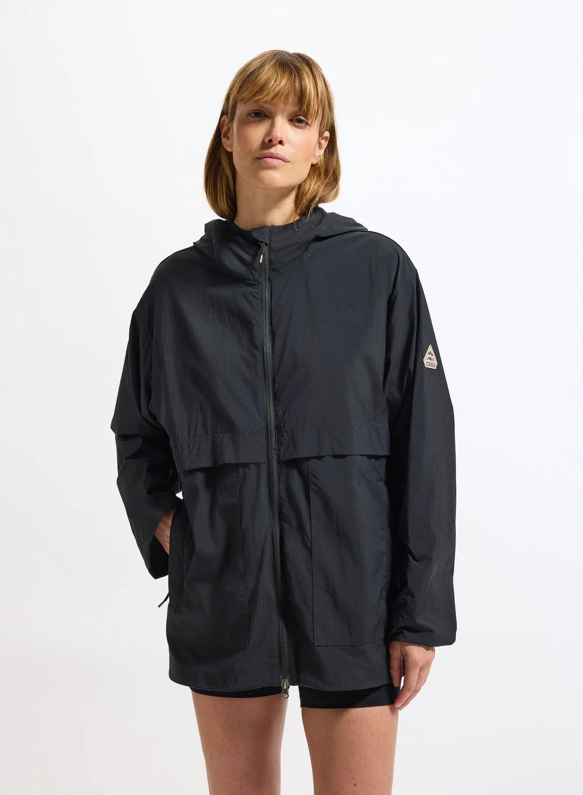 Pyrenex Soulere unisex hooded windbreaker black