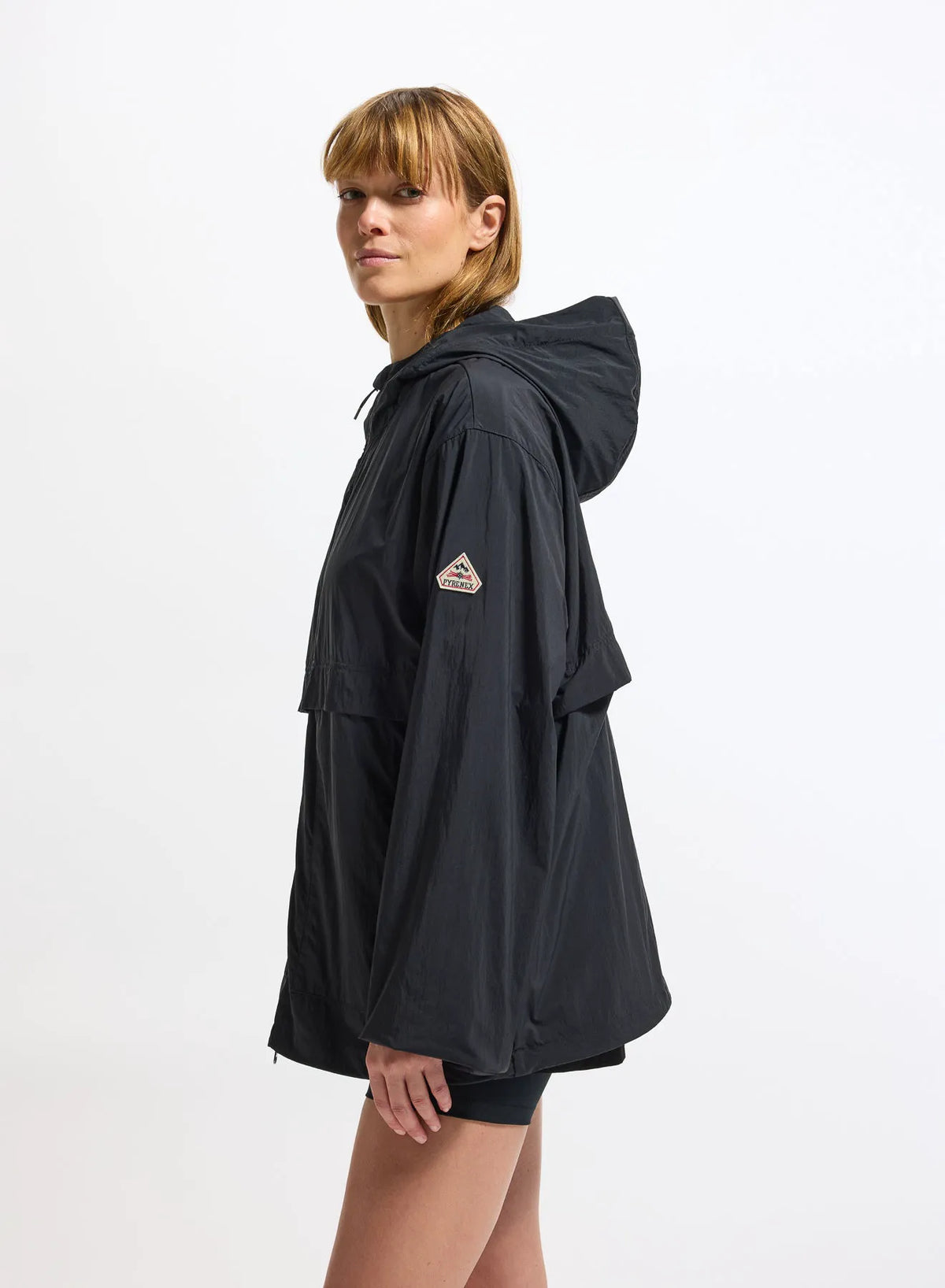 Pyrenex Soulere unisex hooded windbreaker black