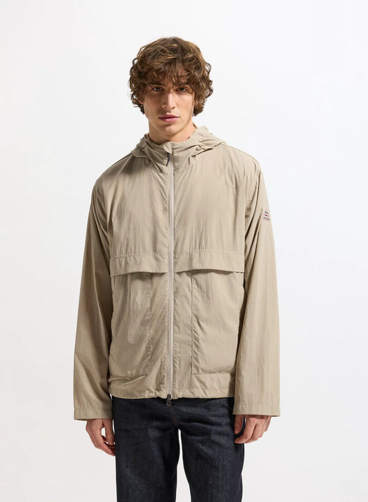 Pyrenex Soulere beige unisex hooded windbreaker