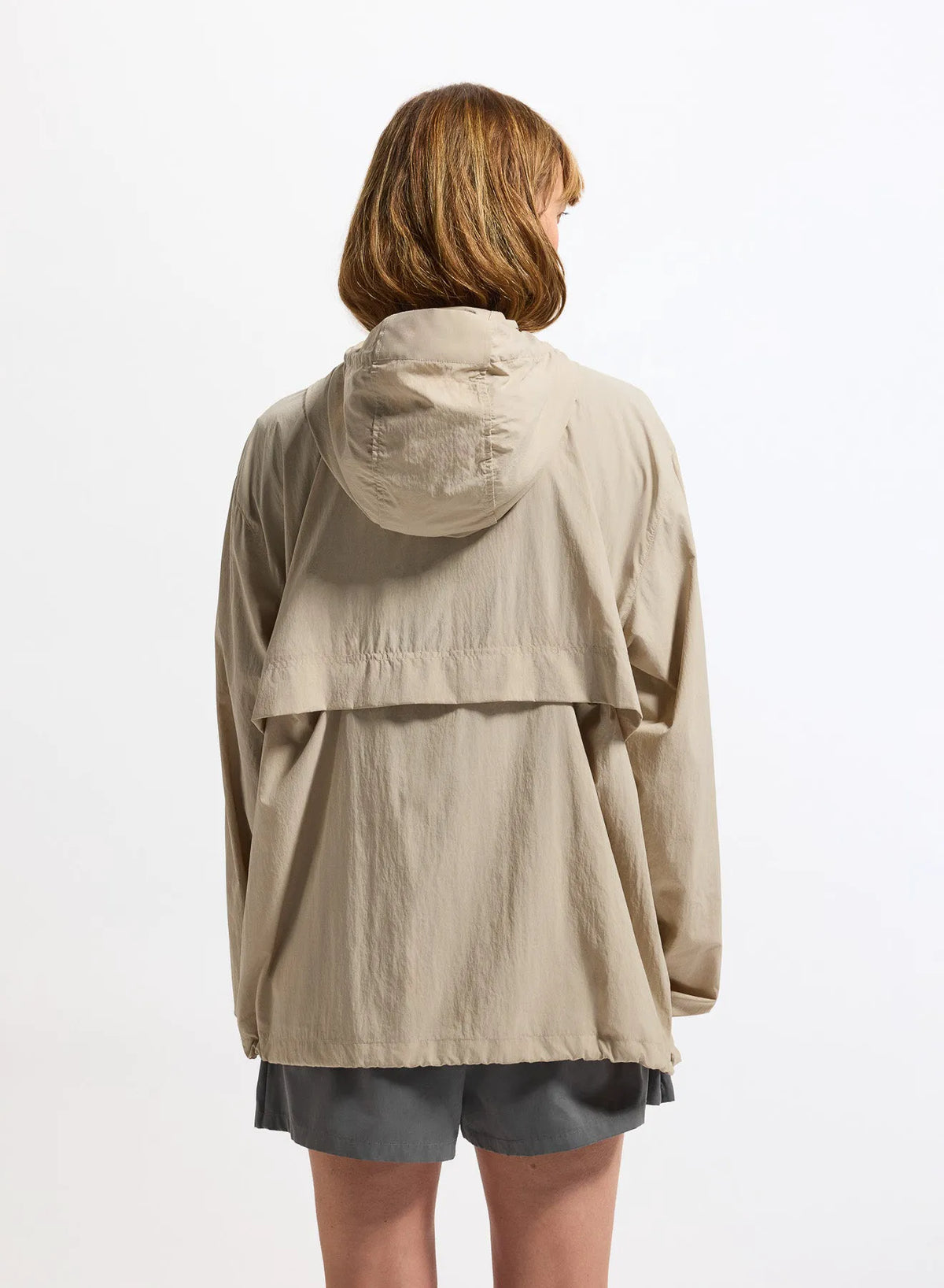 Pyrenex Soulere beige unisex hooded windbreaker
