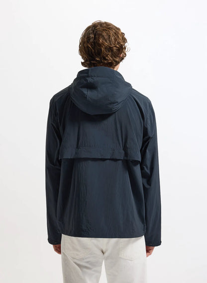 Unisex hooded windbreaker Pyrenex Soulere navy blue