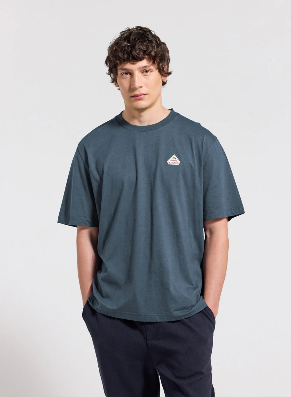 Unisex organic cotton t-shirt Pyrenex Classic azure blue