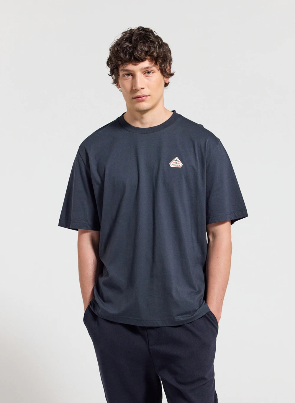 Unisex organic cotton t-shirt Pyrenex Classic navy blue