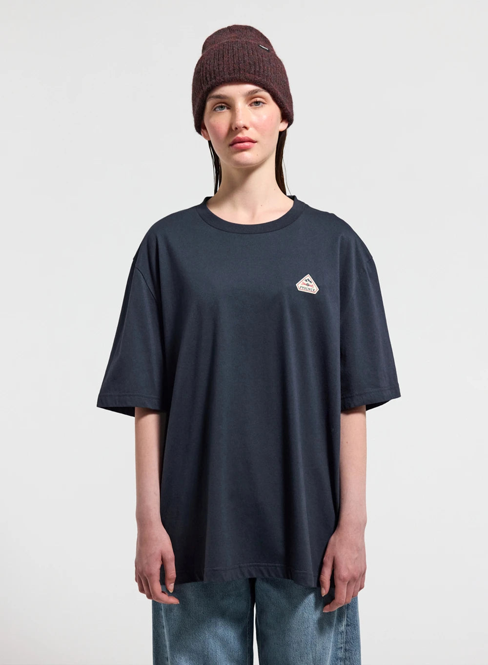 Unisex organic cotton t-shirt Pyrenex Classic navy blue
