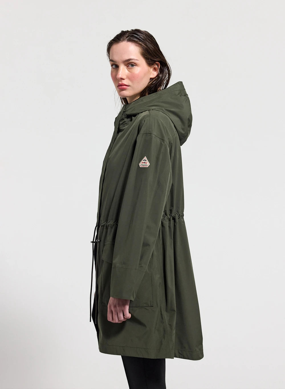 Pyrenex Grace dark khaki women's waterproof coat