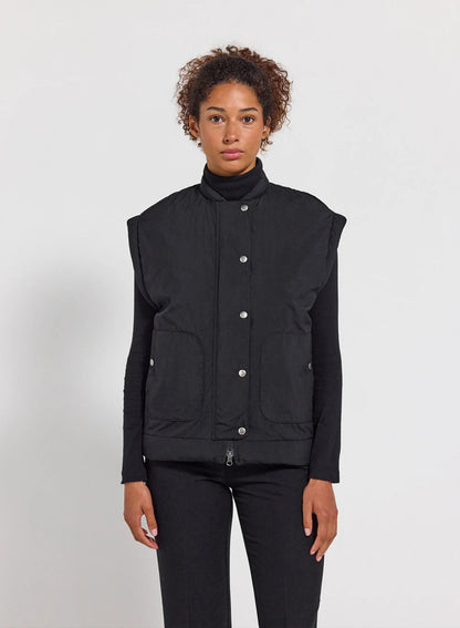 Lightweight sleeveless down jacket for women Pyrenex Ritzy black