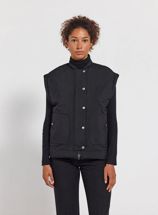 Lightweight sleeveless down jacket for women Pyrenex Ritzy black