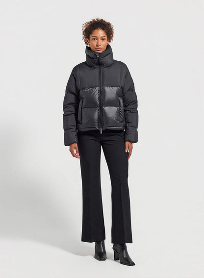 Short Pyrenex women's down jacket Cezy made in Saint Sever in black