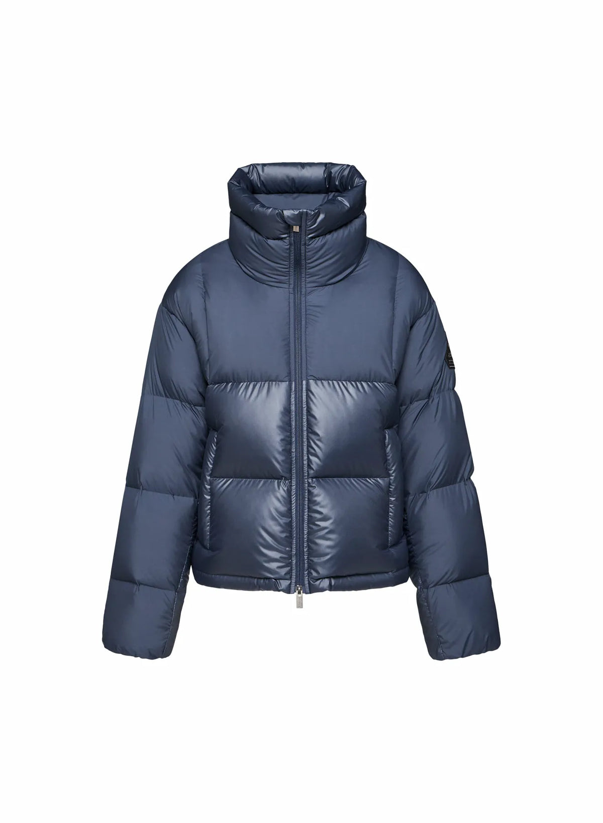 Pyrenex Cezy short women's down jacket made in Saint Sever in dark blue