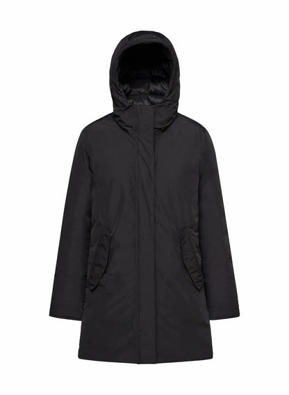 Women's waterproof parka Pyrenex Easy black in natural down