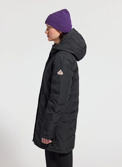 Women's waterproof parka Pyrenex Easy black in natural down