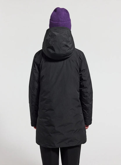 Women's waterproof parka Pyrenex Easy black in natural down