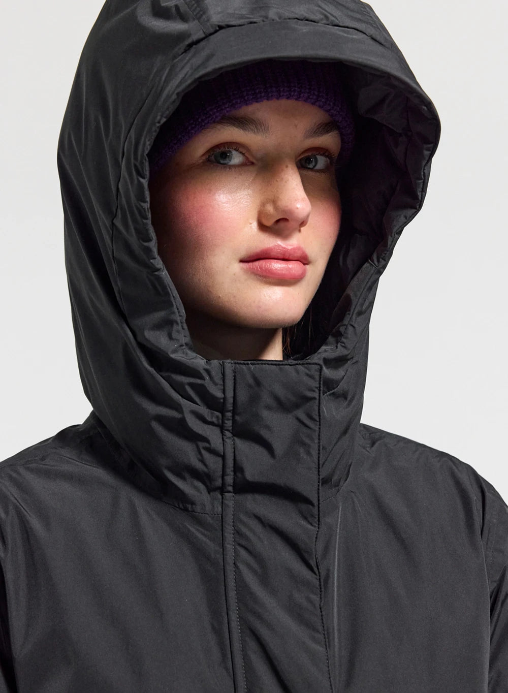 Women's waterproof parka Pyrenex Easy black in natural down