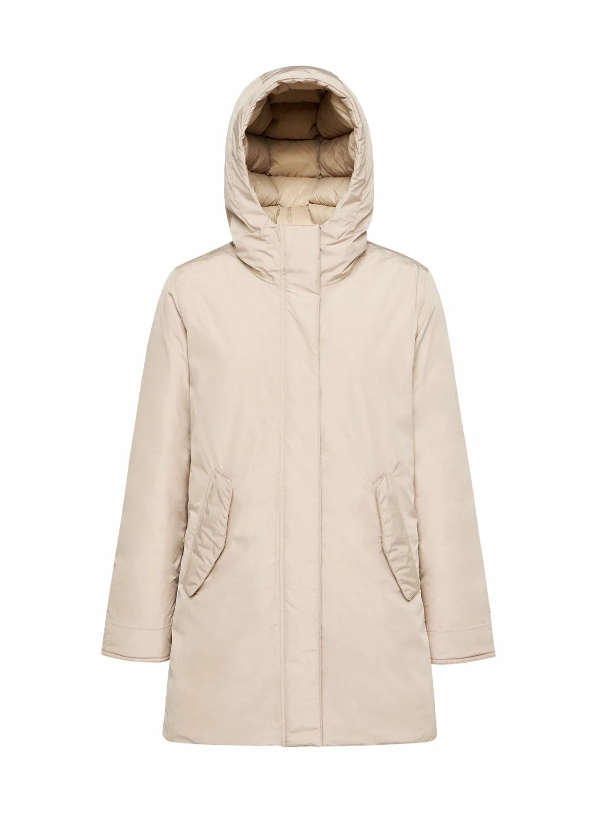 Pyrenex Easy beige women's waterproof parka in natural down