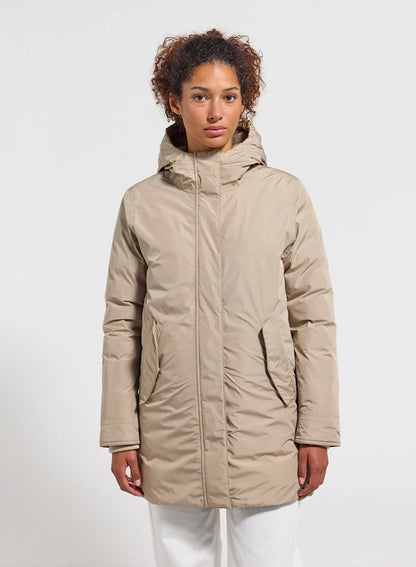 Pyrenex Easy beige women's waterproof parka in natural down