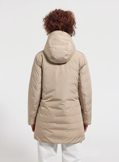 Pyrenex Easy beige women's waterproof parka in natural down