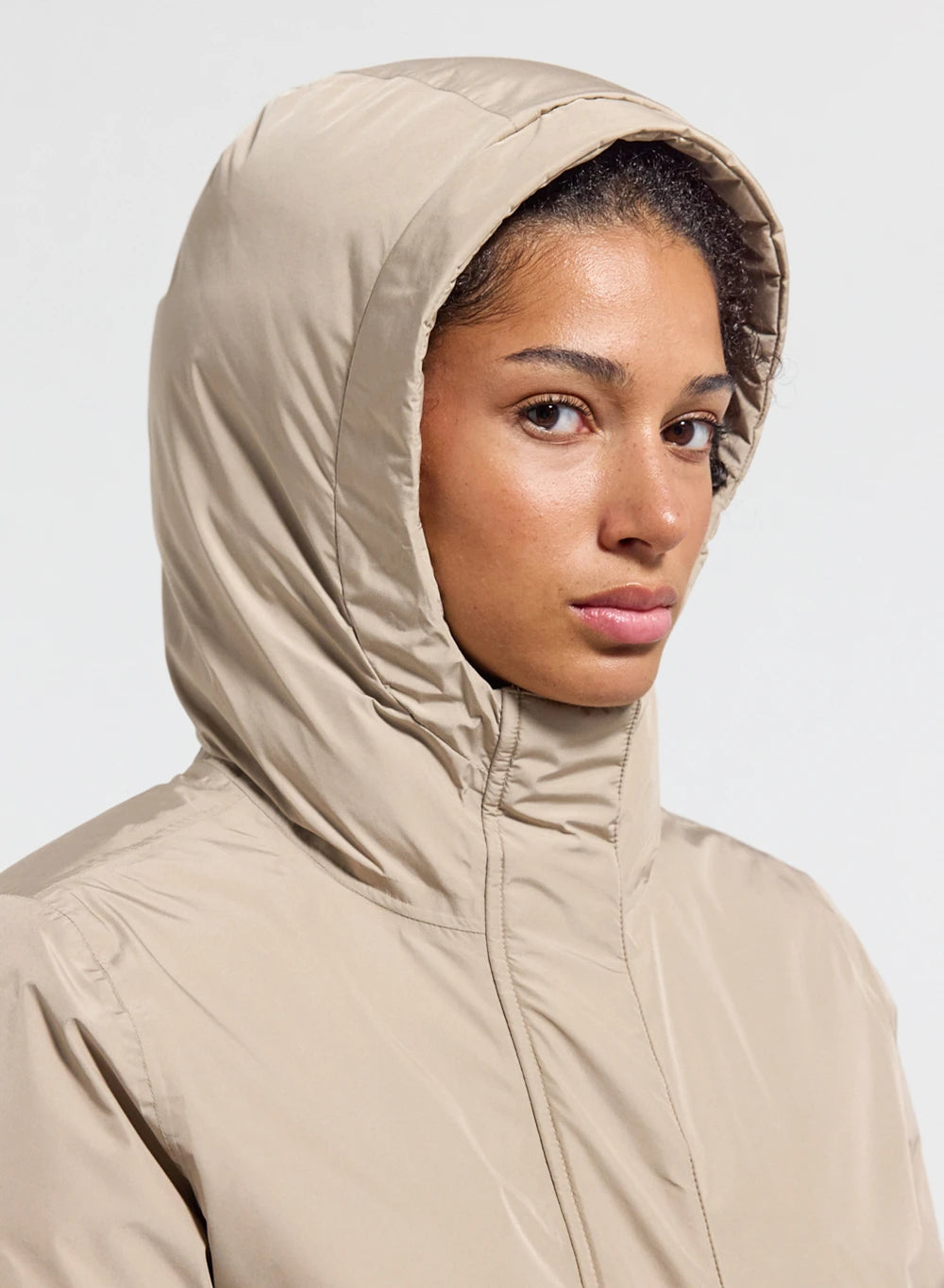 Pyrenex Easy beige women's waterproof parka in natural down