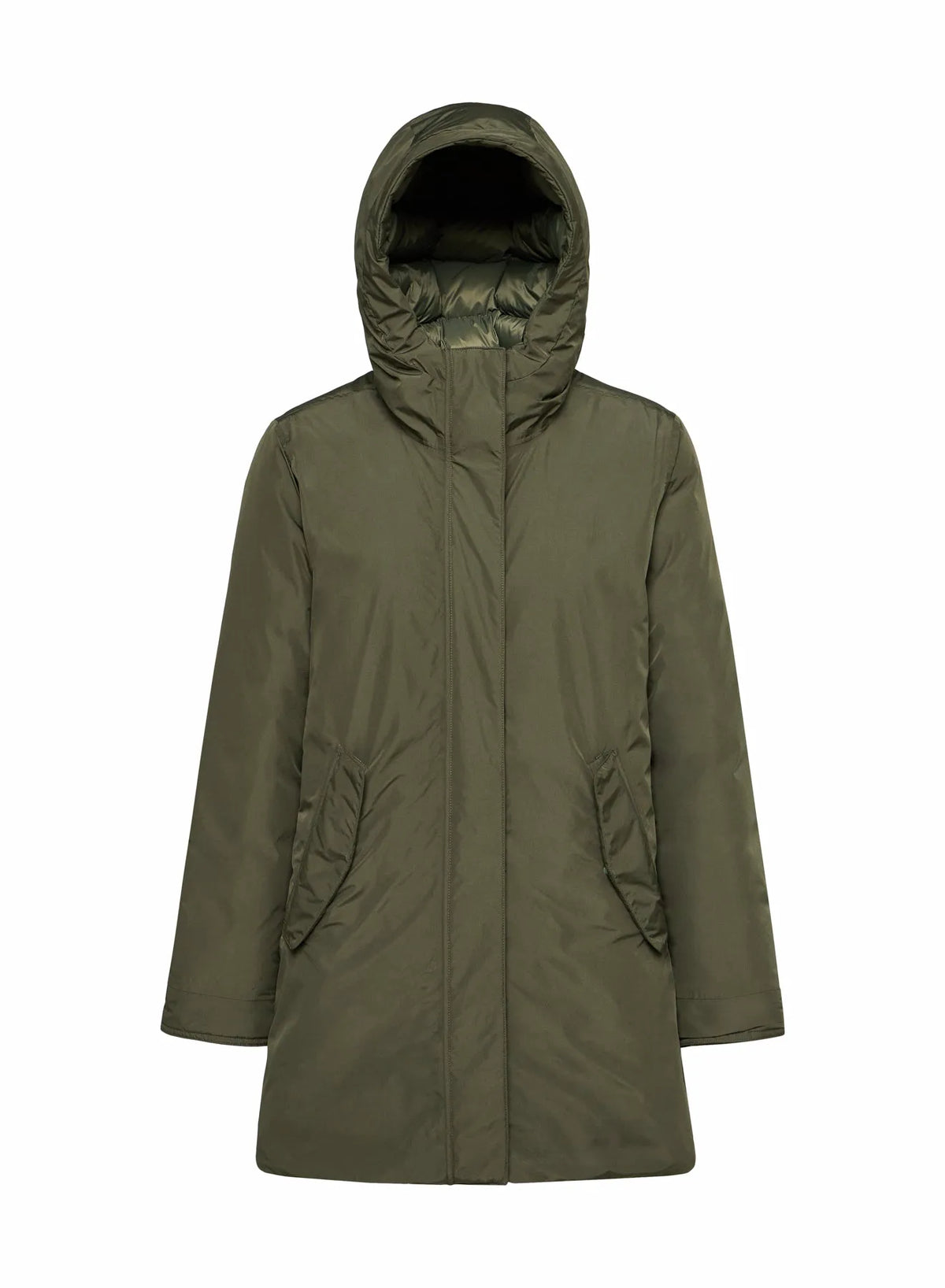Pyrenex Easy khaki women's waterproof parka in natural down
