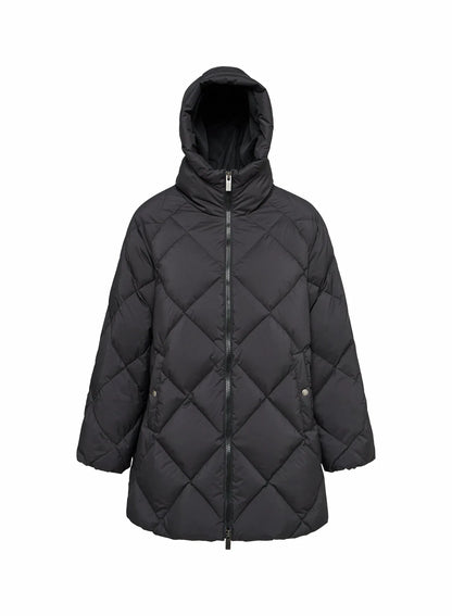 Pyrenex Adele Parka long hooded women's down jacket in black