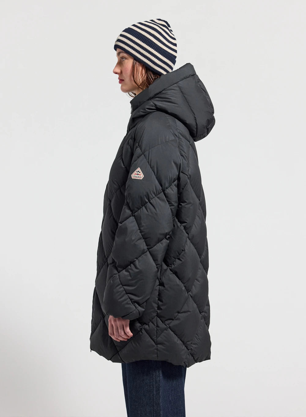 Pyrenex Adele Parka long hooded women's down jacket in black