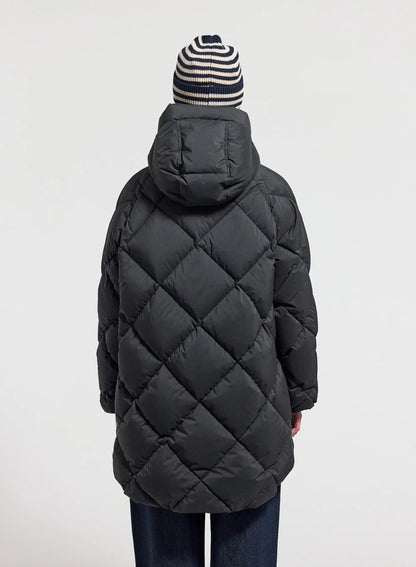 Pyrenex Adele Parka long hooded women's down jacket in black