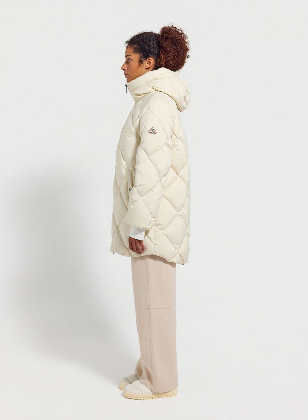 Pyrenex Adele Parka long hooded women's down jacket in white