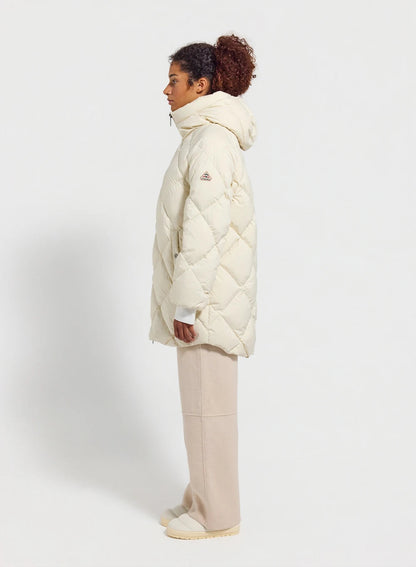 Pyrenex Adele Parka long hooded women's down jacket in white