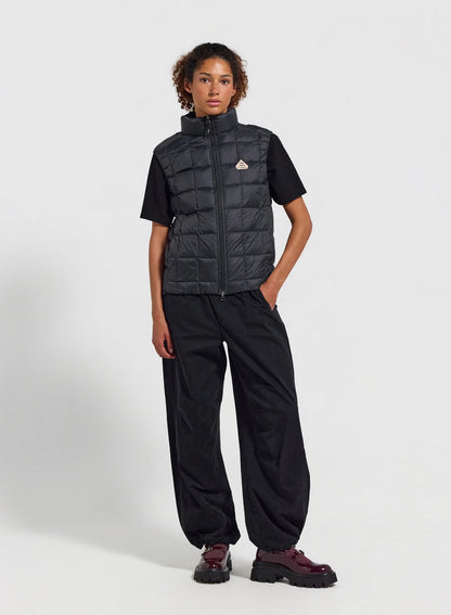 Pyrenex Sunray ultra-lightweight sleeveless women's down jacket in black