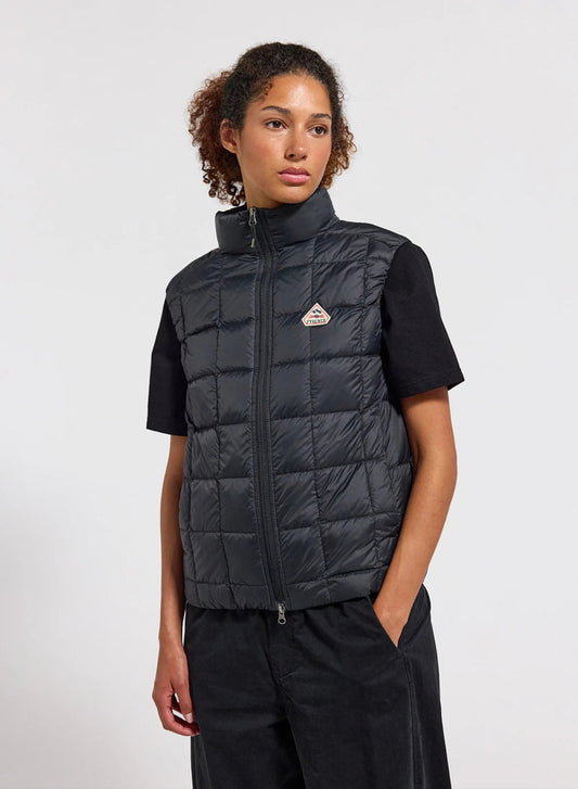 Pyrenex Sunray ultra-lightweight sleeveless women's down jacket in black