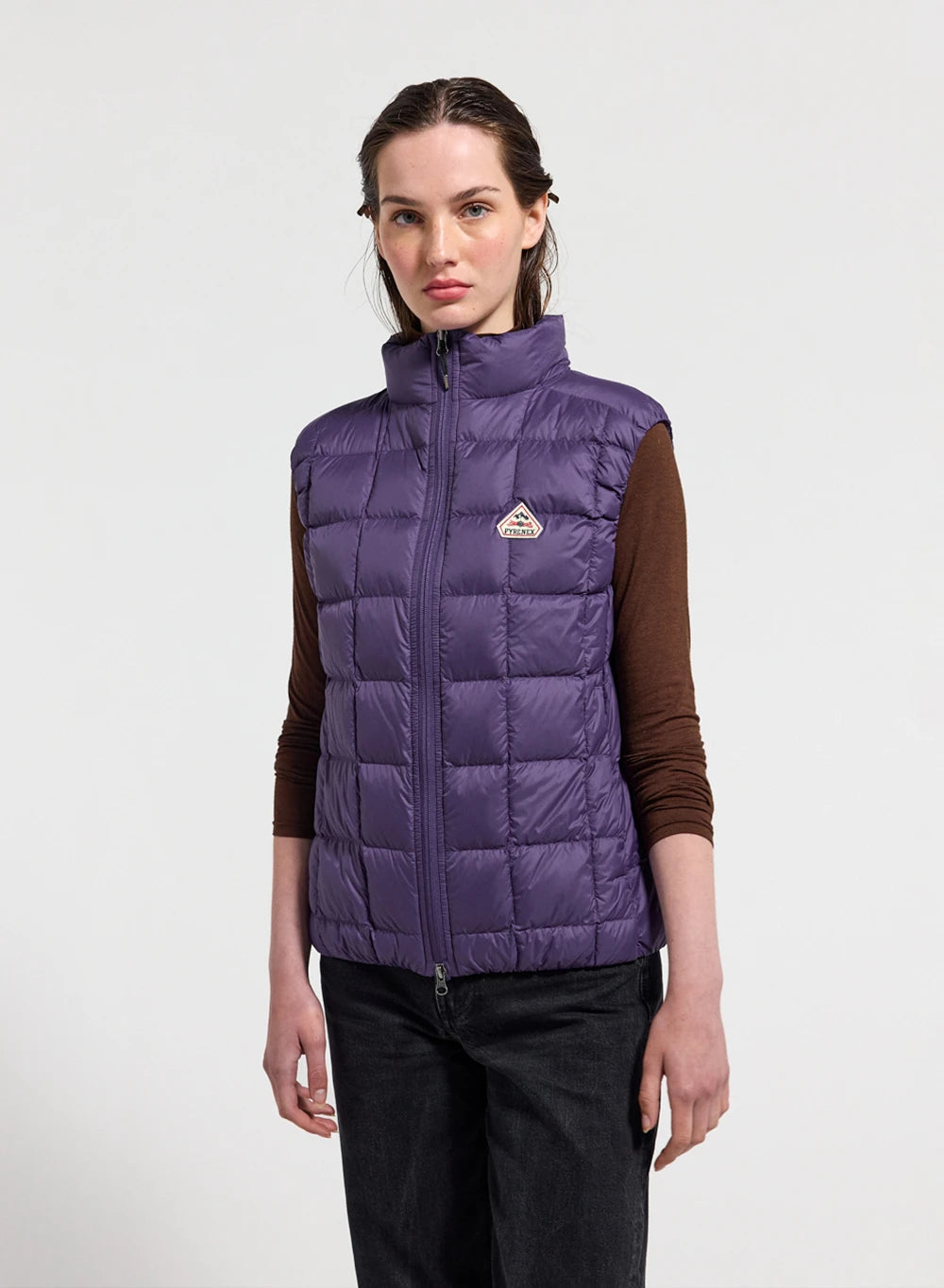 Ultra-lightweight sleeveless down jacket for women Pyrenex Sunray purple