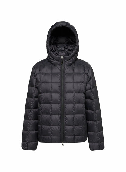 Pyrenex Sunray ultra-lightweight hooded women's down jacket in black
