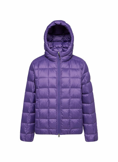 Pyrenex Sunray women's ultra-lightweight hooded down jacket purple