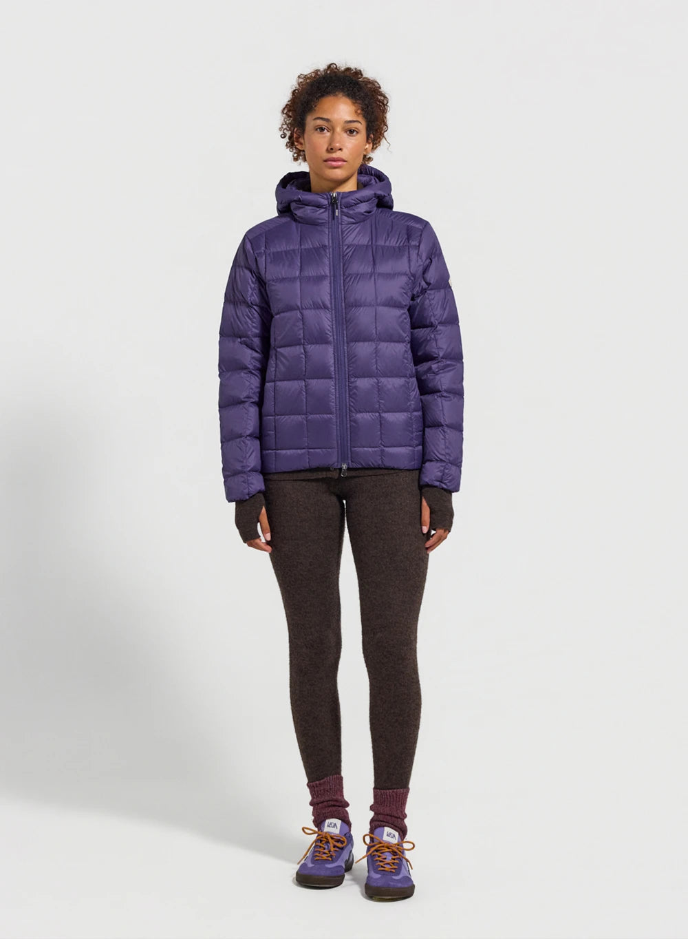 Pyrenex Sunray women's ultra-lightweight hooded down jacket purple
